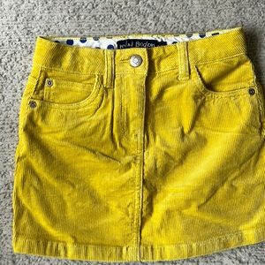 BRAND NEW Mini Boden Girls Corduroy Mini Skirt Size 7-8Y